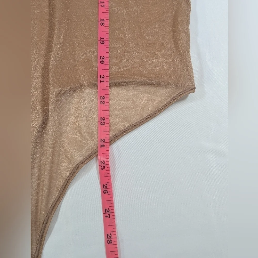 Skims Jelly Sheer Crewneck Thong Bodysuit Sleeveless Shapewear Sienna Size 4x